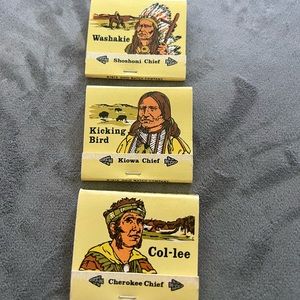 Vintage 1979‎ Indian Chief Matchbooks